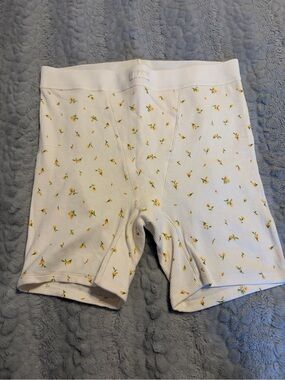 SKIMS Cotton Ribbed Boxer - Marigold Rosebud Print